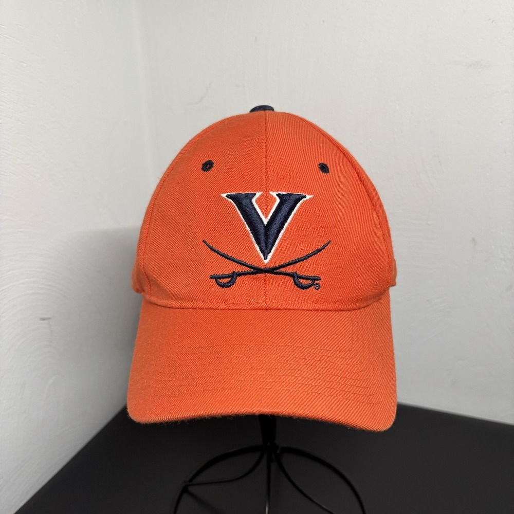 University of Virginia Orange Fitted Baseball Cap Hat Zephyr Sz 6 3/4 Wahoos UVA